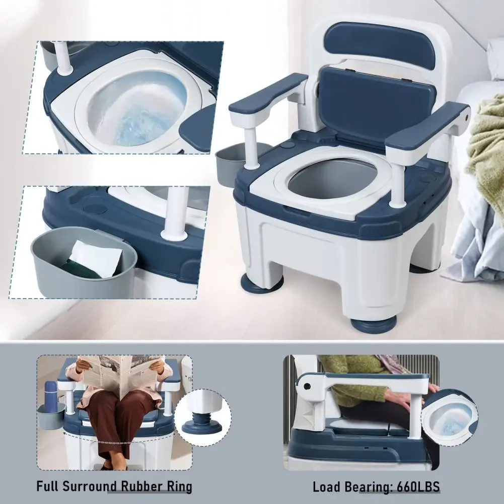 882 lbs capacity height adjustable toilet for elderly use