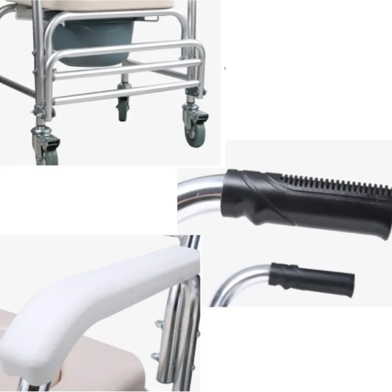 adjustable commode shower chair for elderly convenience needs