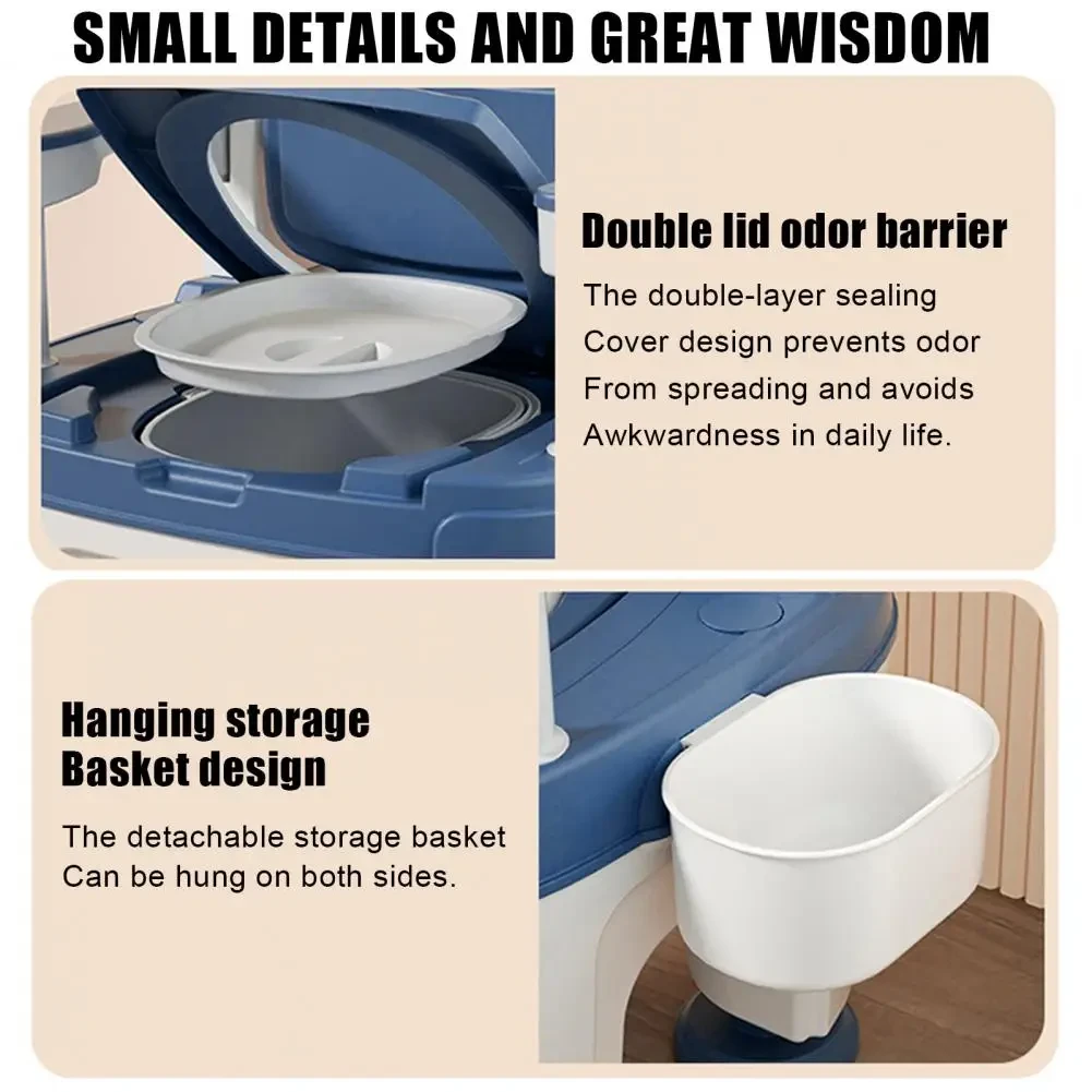 adjustable height portable toilet for elderly mobility needs