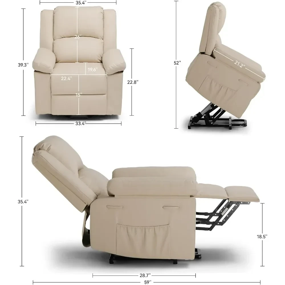 adjustable power lift recliner for senior comfort