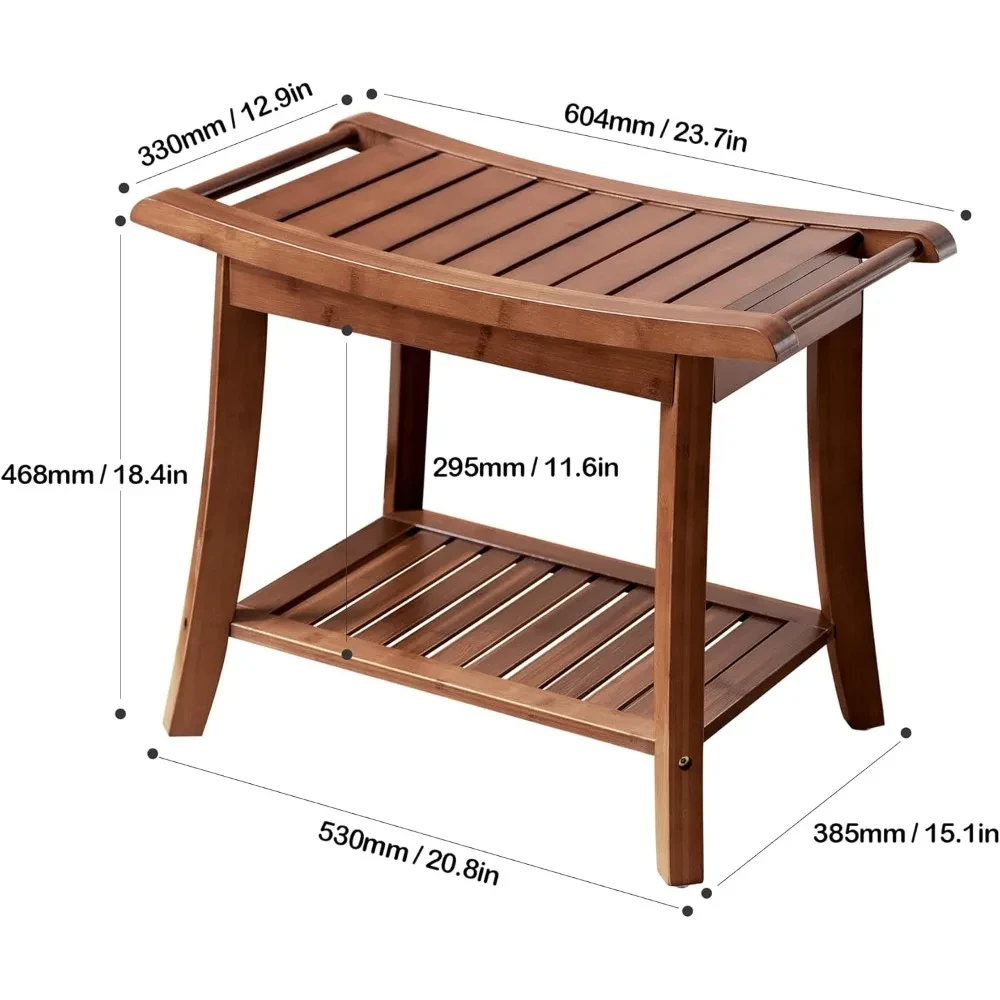 bamboo shower bench for safe bathing experience