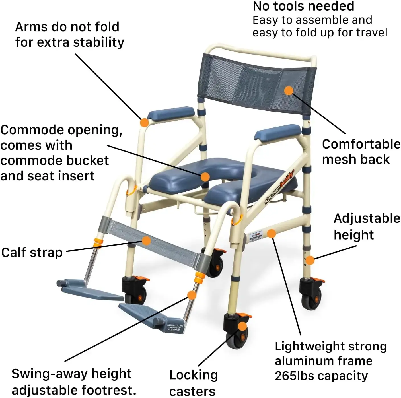 bathroom safety chair for seniors with height adjustment