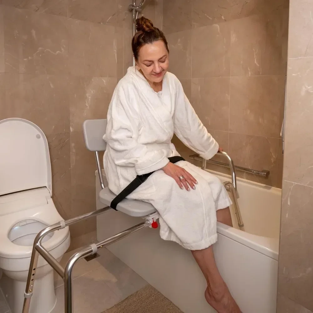 bathtub chair with adjustable legs for stability