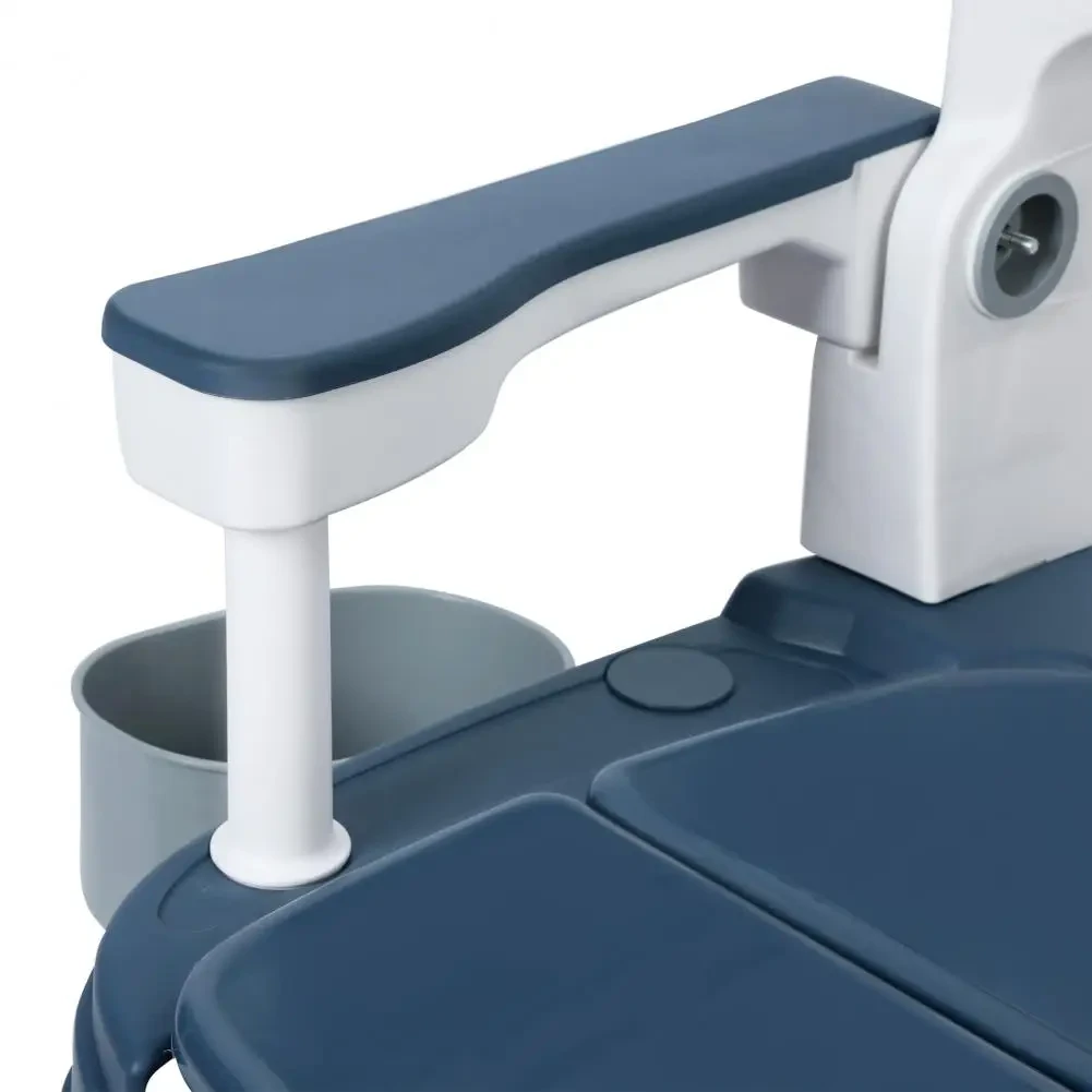 bedside toilet with armrests for added support and stability