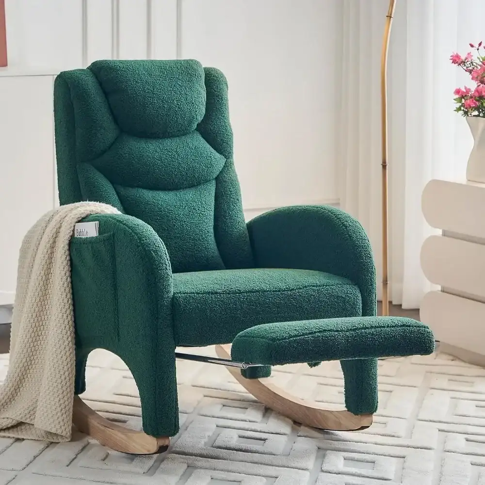 chic linen rocking chair for stylish home interiors