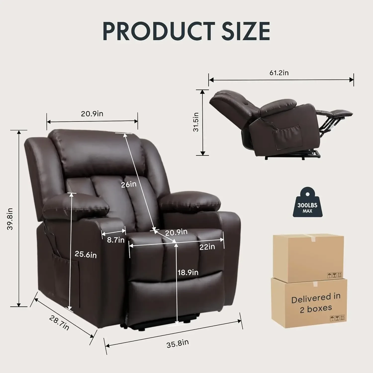 comfortable electric lift chair for elderly individuals