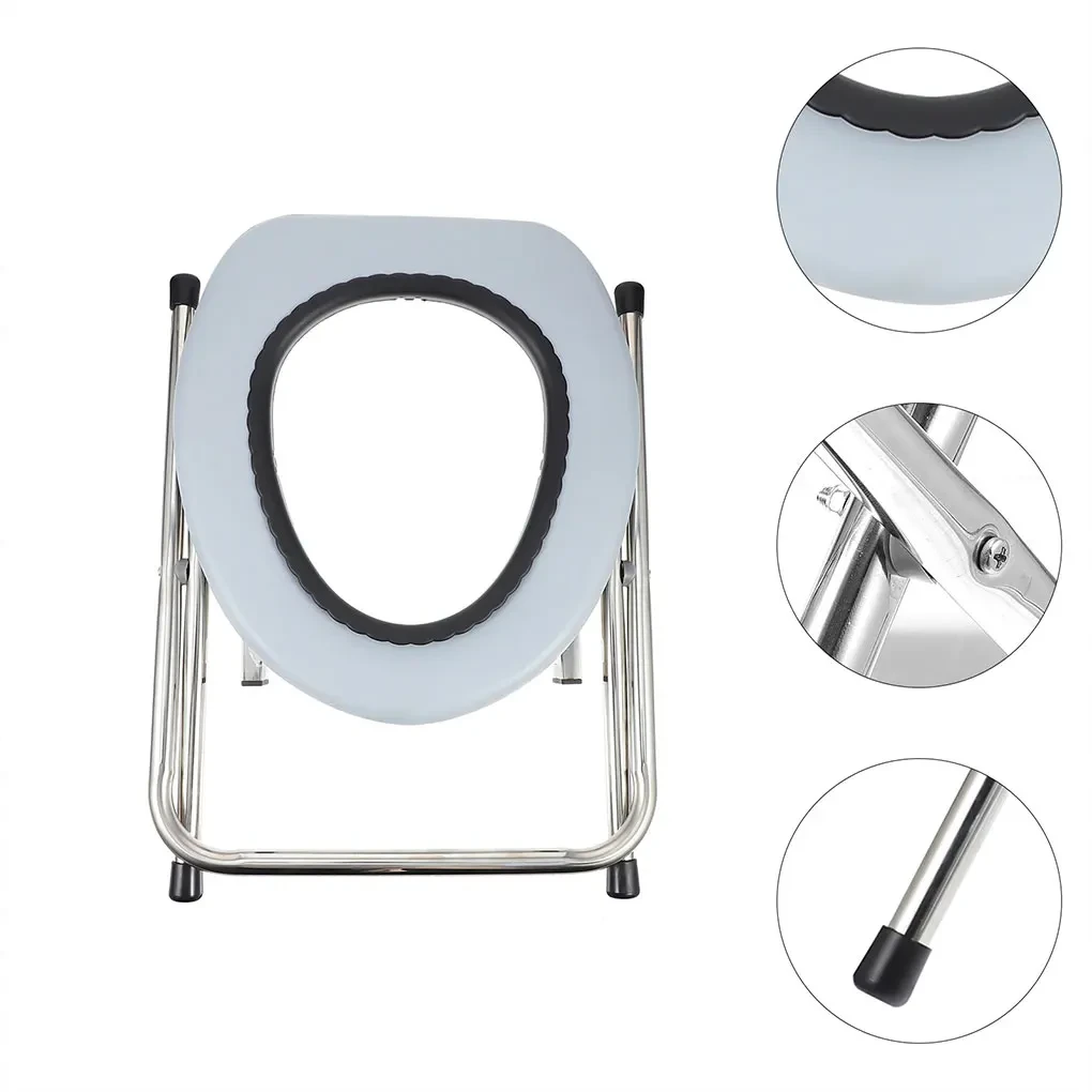 compact design potty chair for elderly bathroom needs