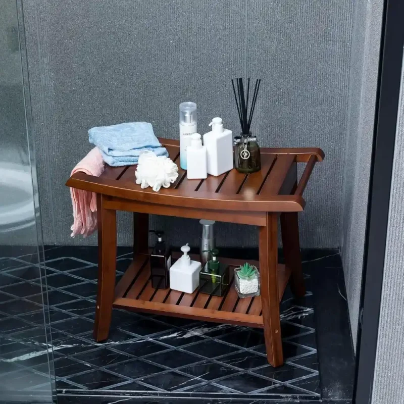 compact shower stool designed for senior citizens