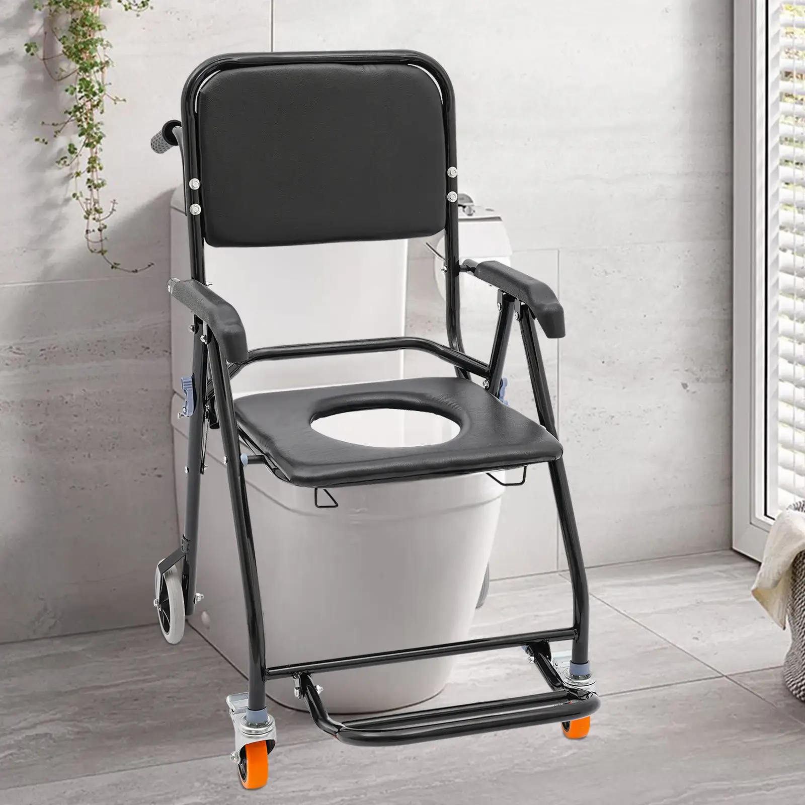 convenient sliding seat for elderly toilet transfers