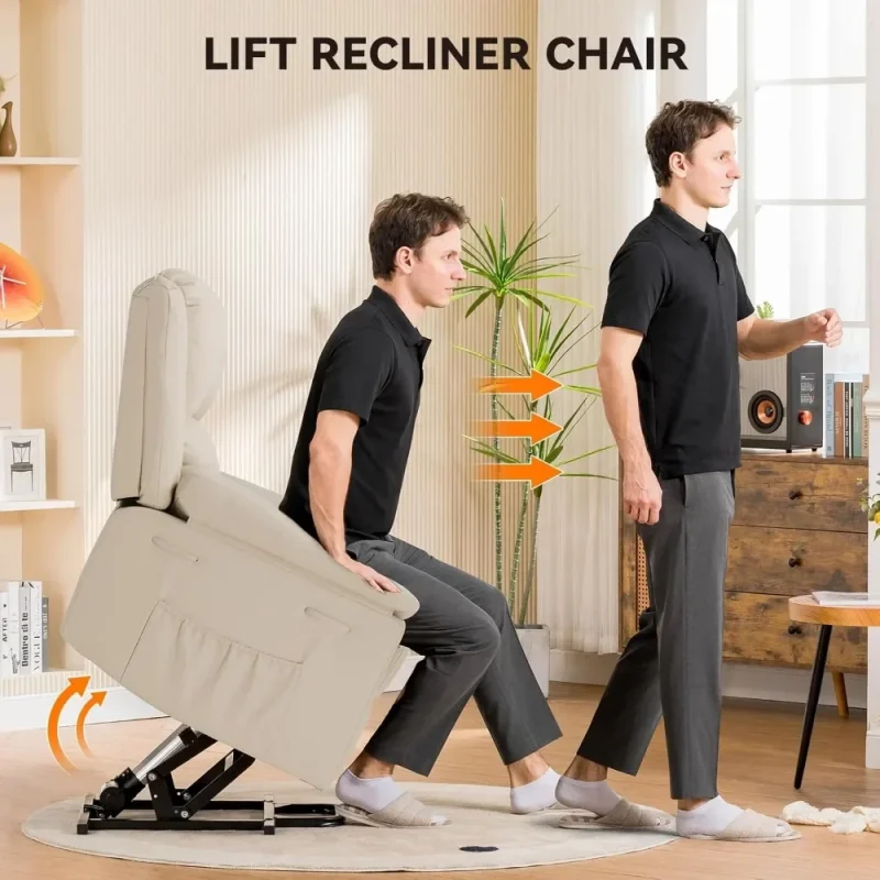 durable PU recliner for elderly individuals