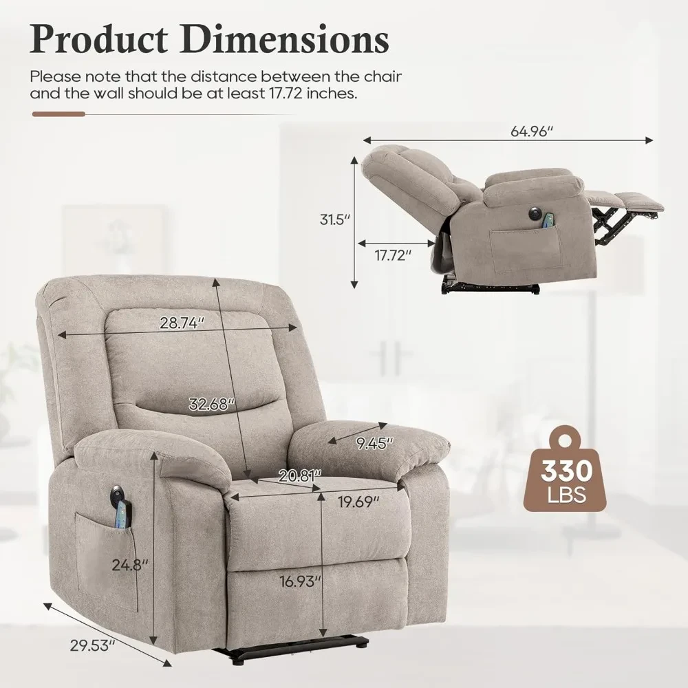 durable fabric lift chair with supportive features