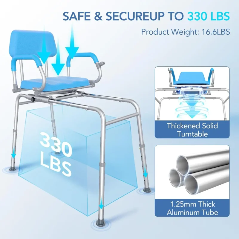 durable shower chair designed for elderly support