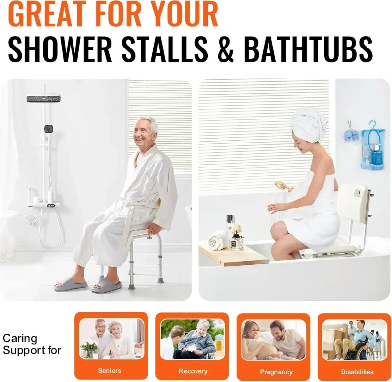 durable shower chair for elderly fall prevention