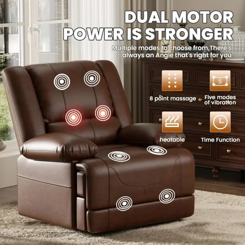 easy access USB power recliner for senior users