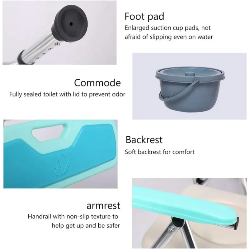 easy to clean portable toilet seat for outdoor use