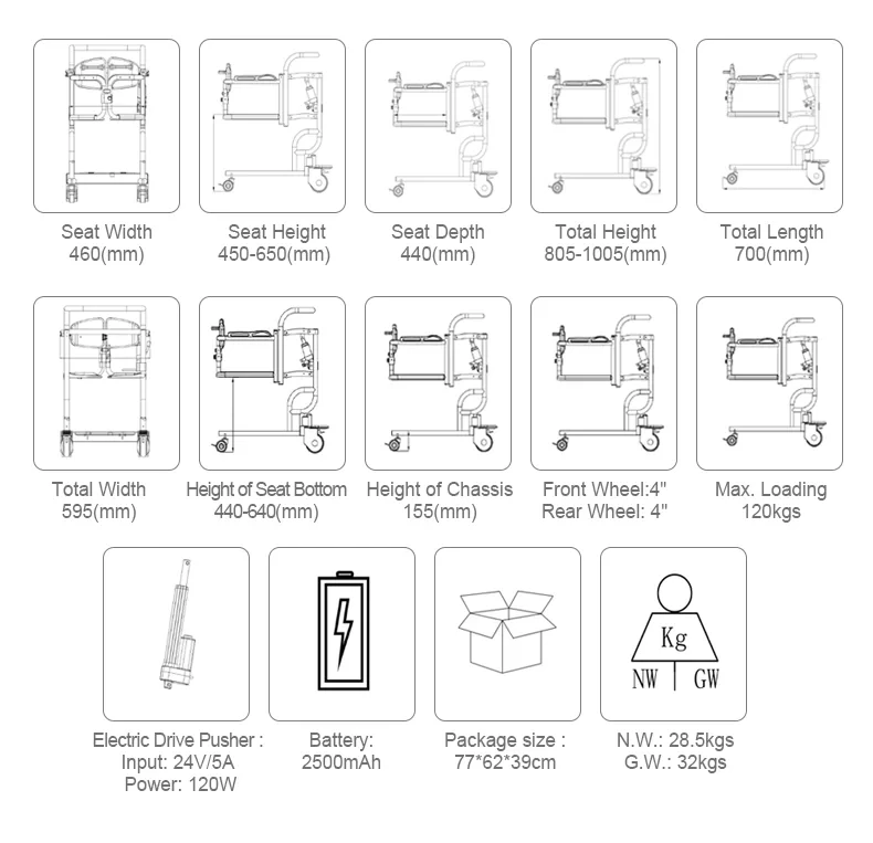 easy to maneuver commode chair for senior safety