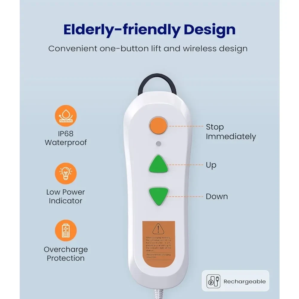 easy to use elderly tub assist system