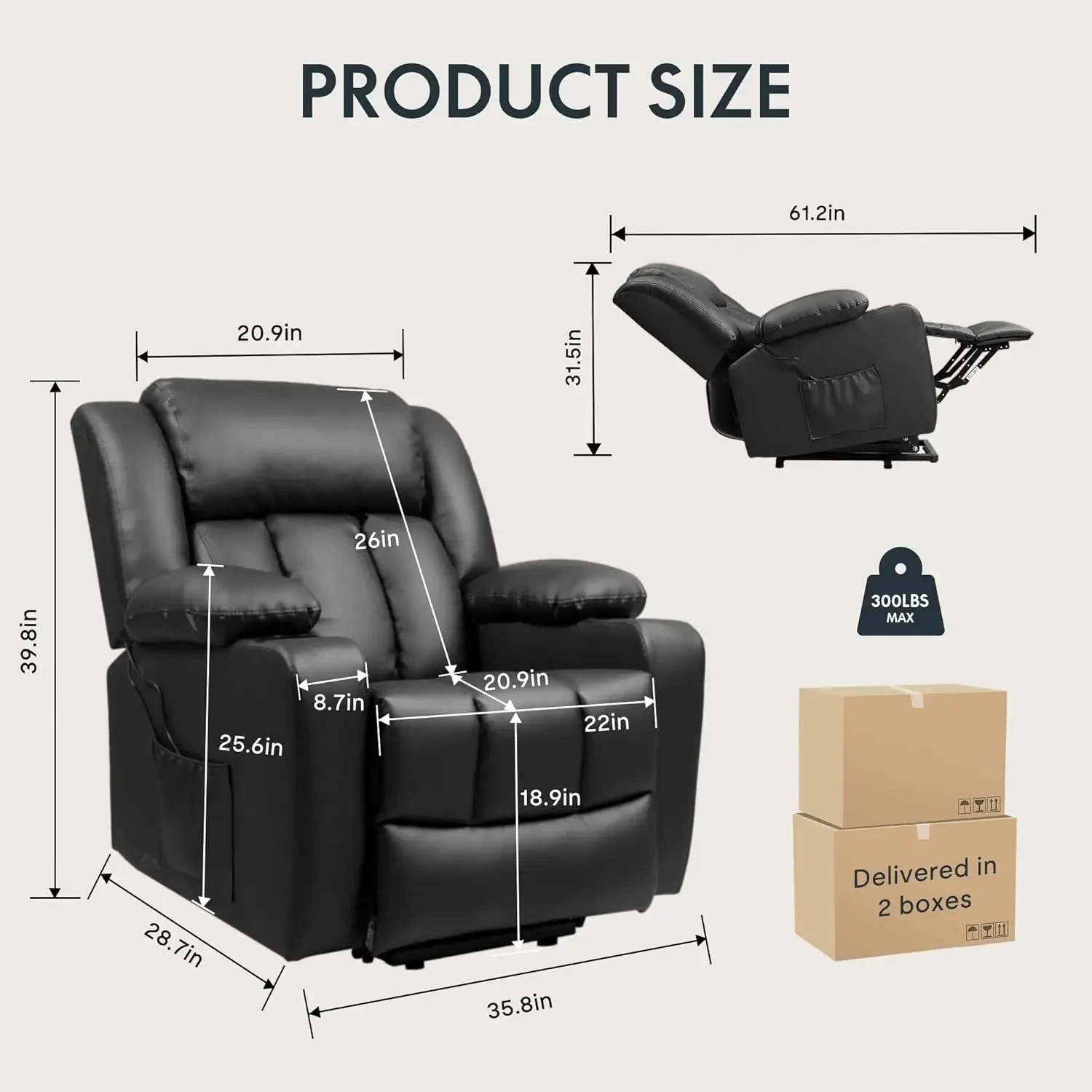 electric lift chair with quiet motor for discreet use