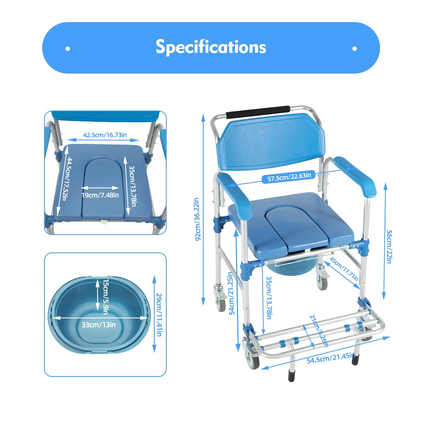 elevated toilet chair with step stool feature