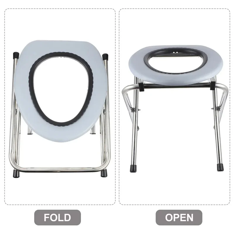 ergonomic folding toilet chair for comfortable seating