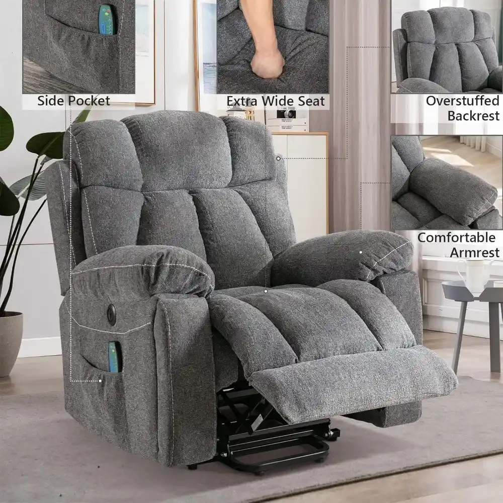 heat and massage electric recliner for elderly comfort