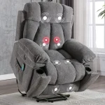 heating and massage functions in electric lift recliner