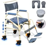 height adjustable commode chair for senior comfort