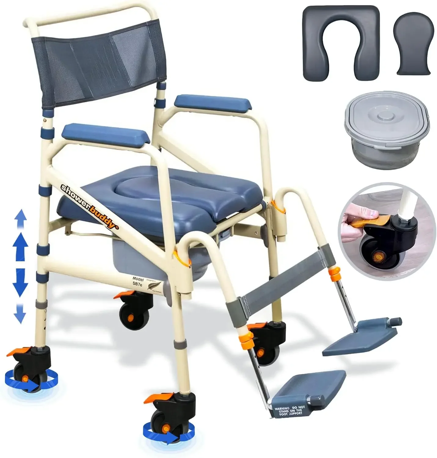 height adjustable toilet chair for elderly support