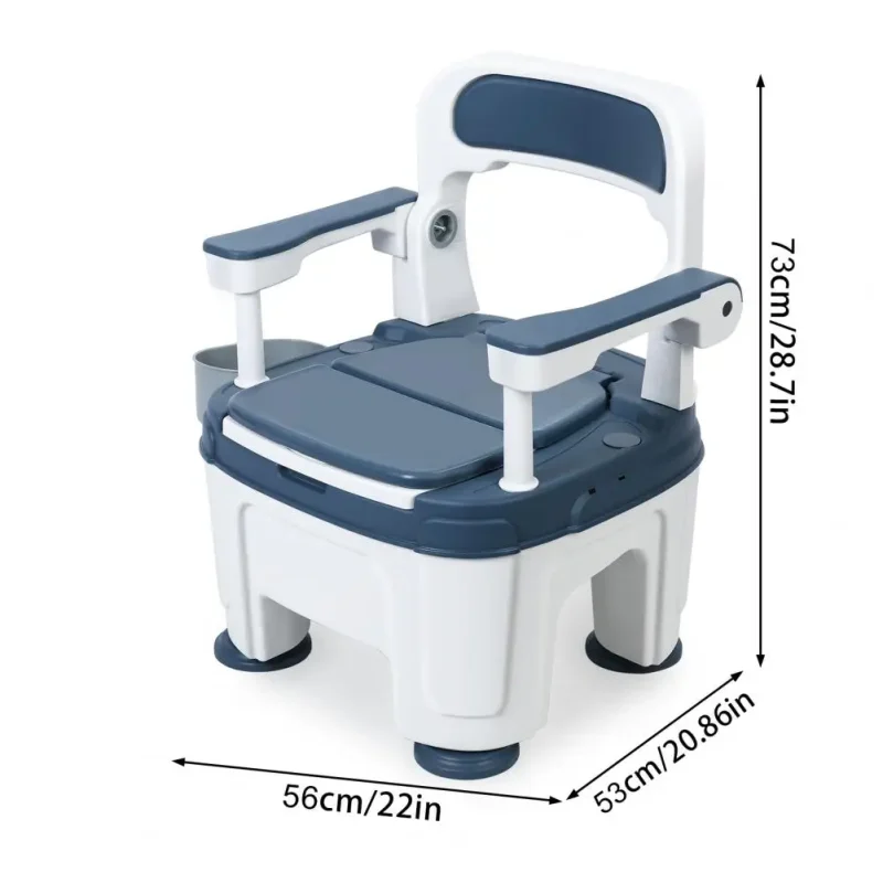 hygienic bedside commode with easy to clean surfaces