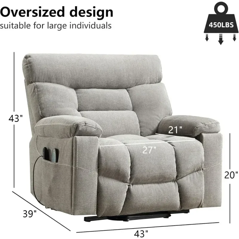lift chair with easy side pocket storage for essentials