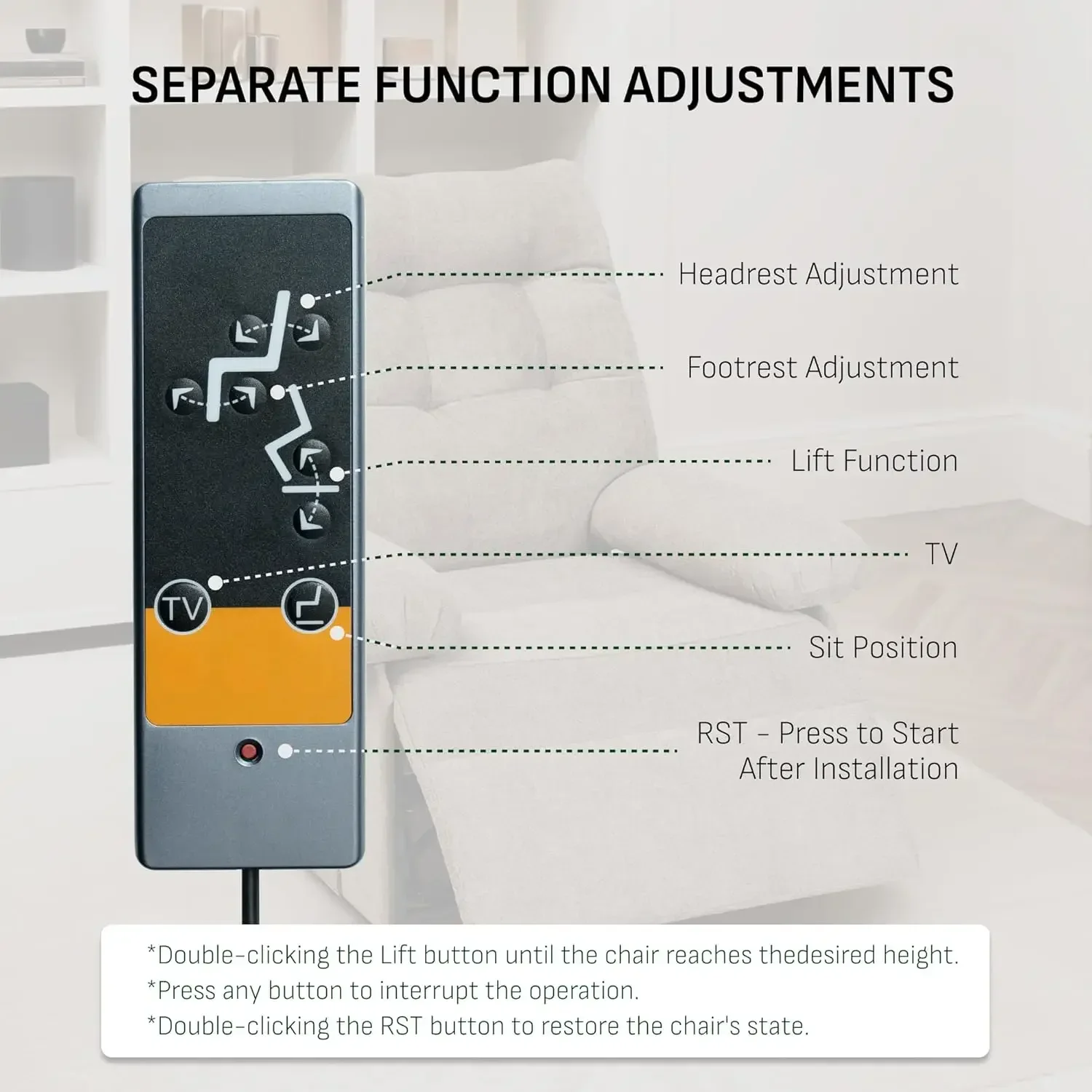 lift chair with ergonomic design and easy controls