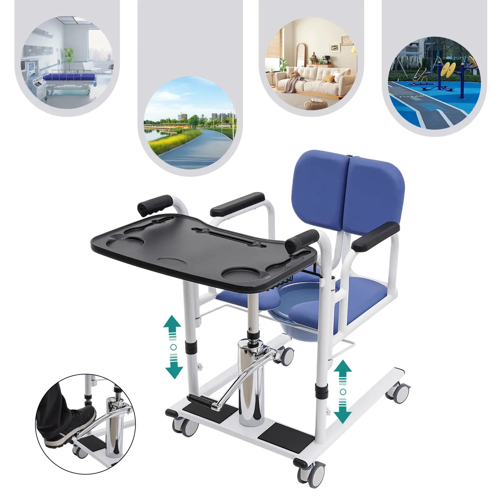 lightweight hydraulic patient lift for caregivers