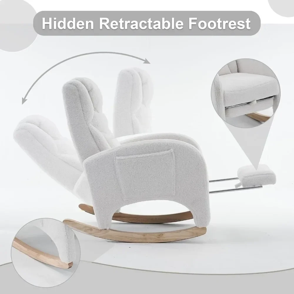 luxurious linen rocking chair for living room decor
