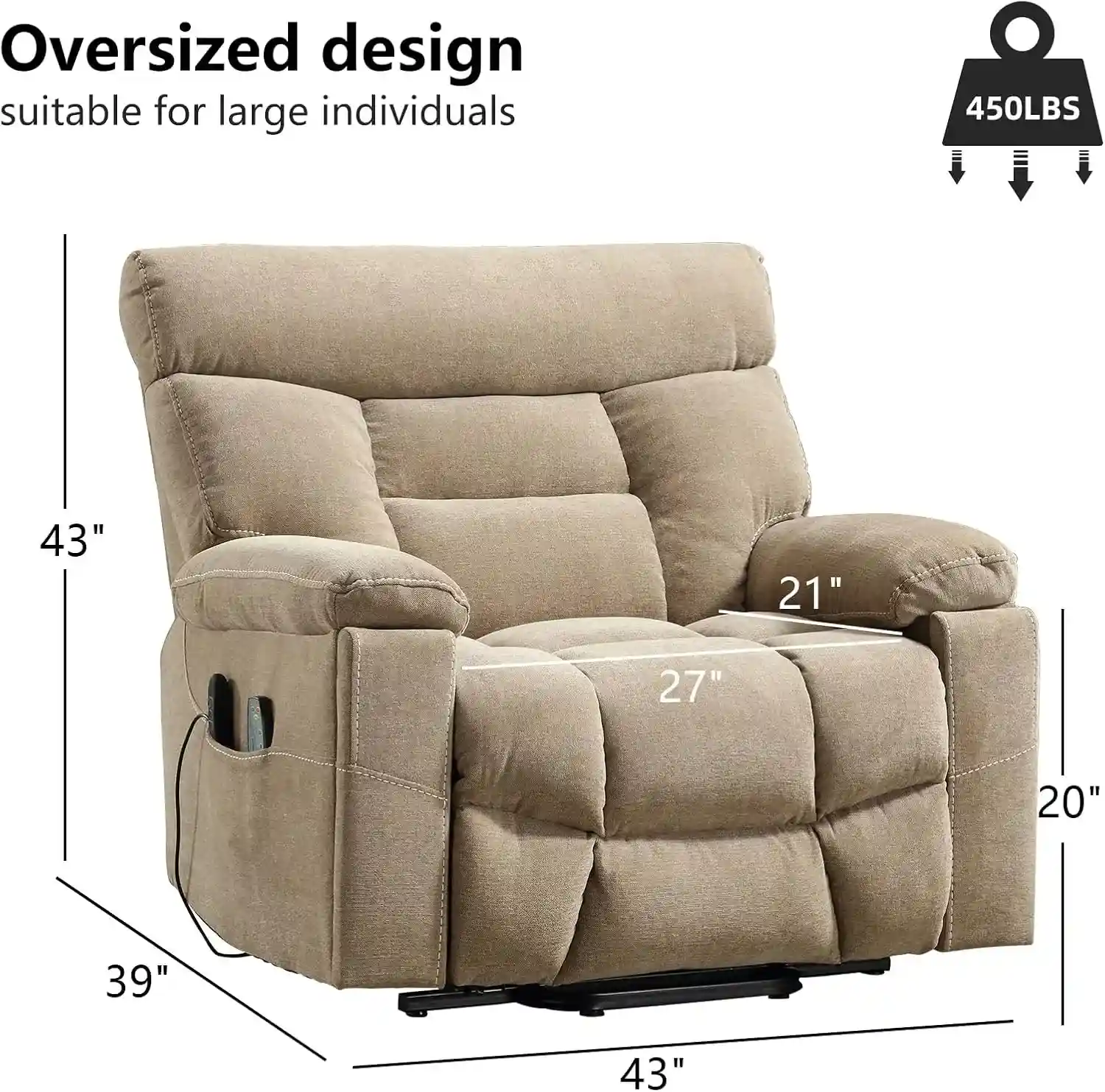 massage lift chair with customizable heat intensity