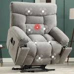 massaging lift chair with ergonomic back support