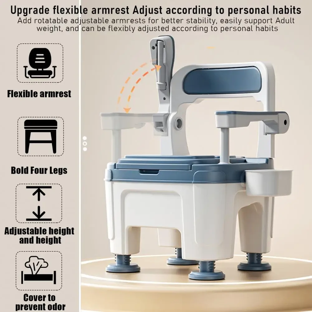 non slip bedside toilet for enhanced safety for seniors