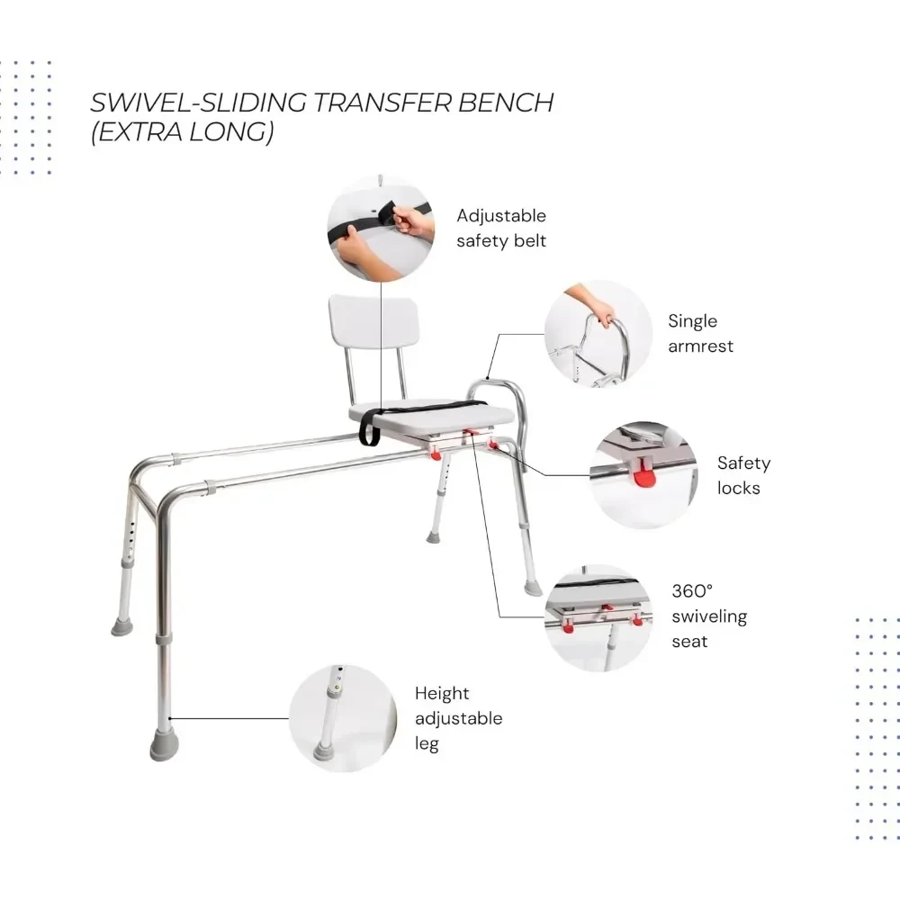 non slip bath seat with swivel functionality