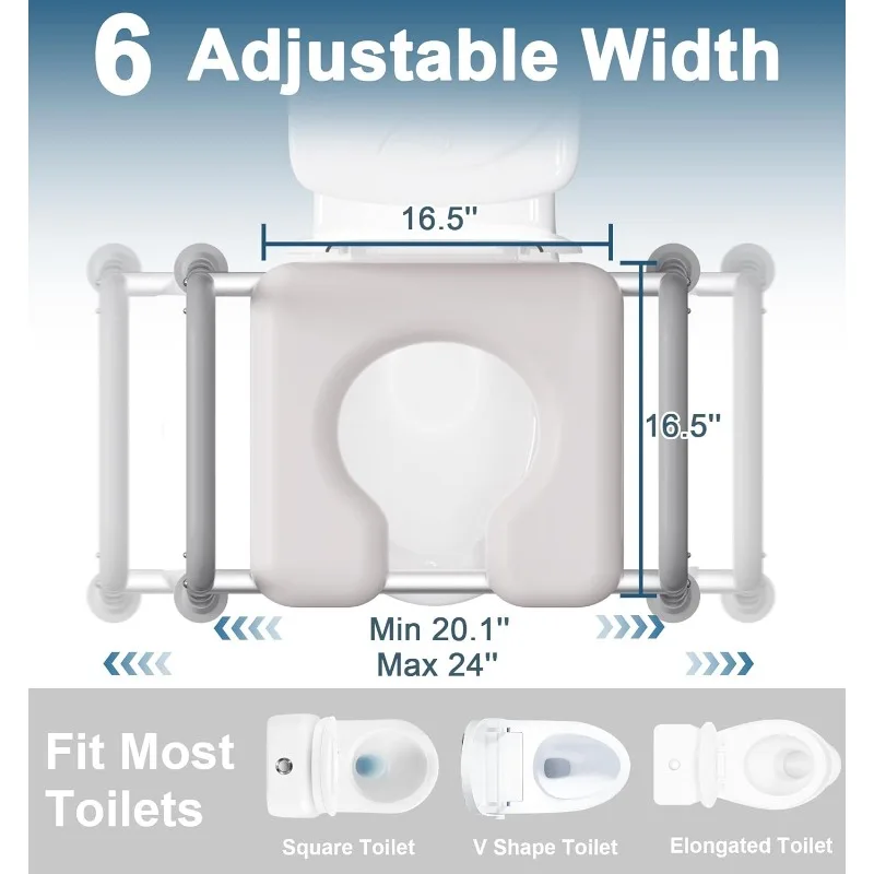 non slip raised toilet seat for safety and comfort