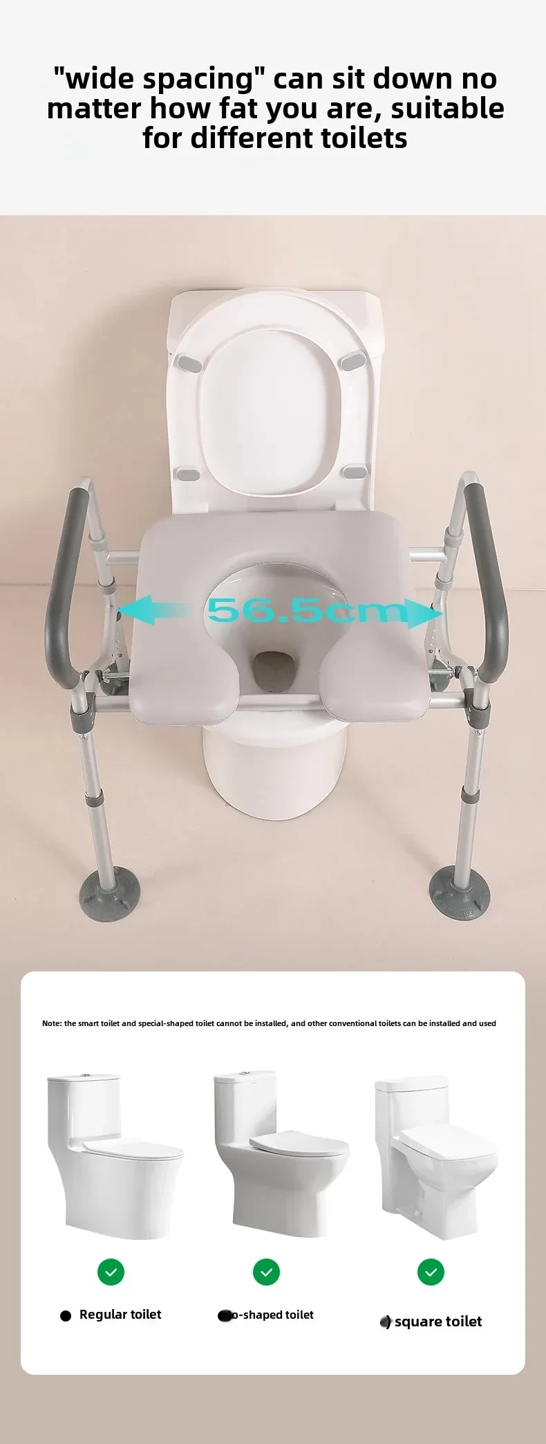 over toilet safety chair with extra wide seat