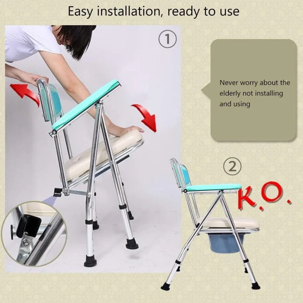 portable folding over toilet chair for travel