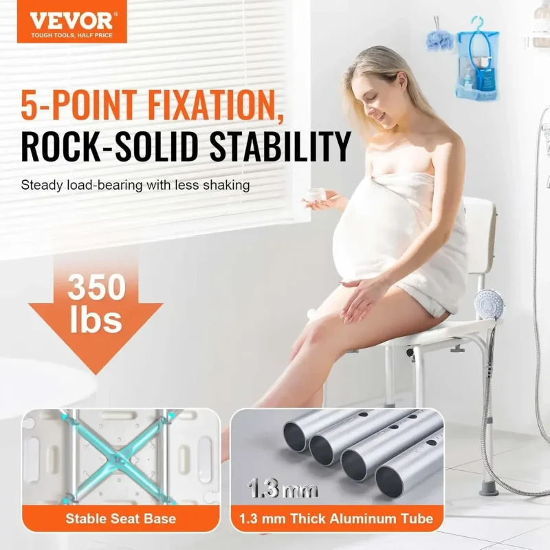 portable shower chair with anti slip features