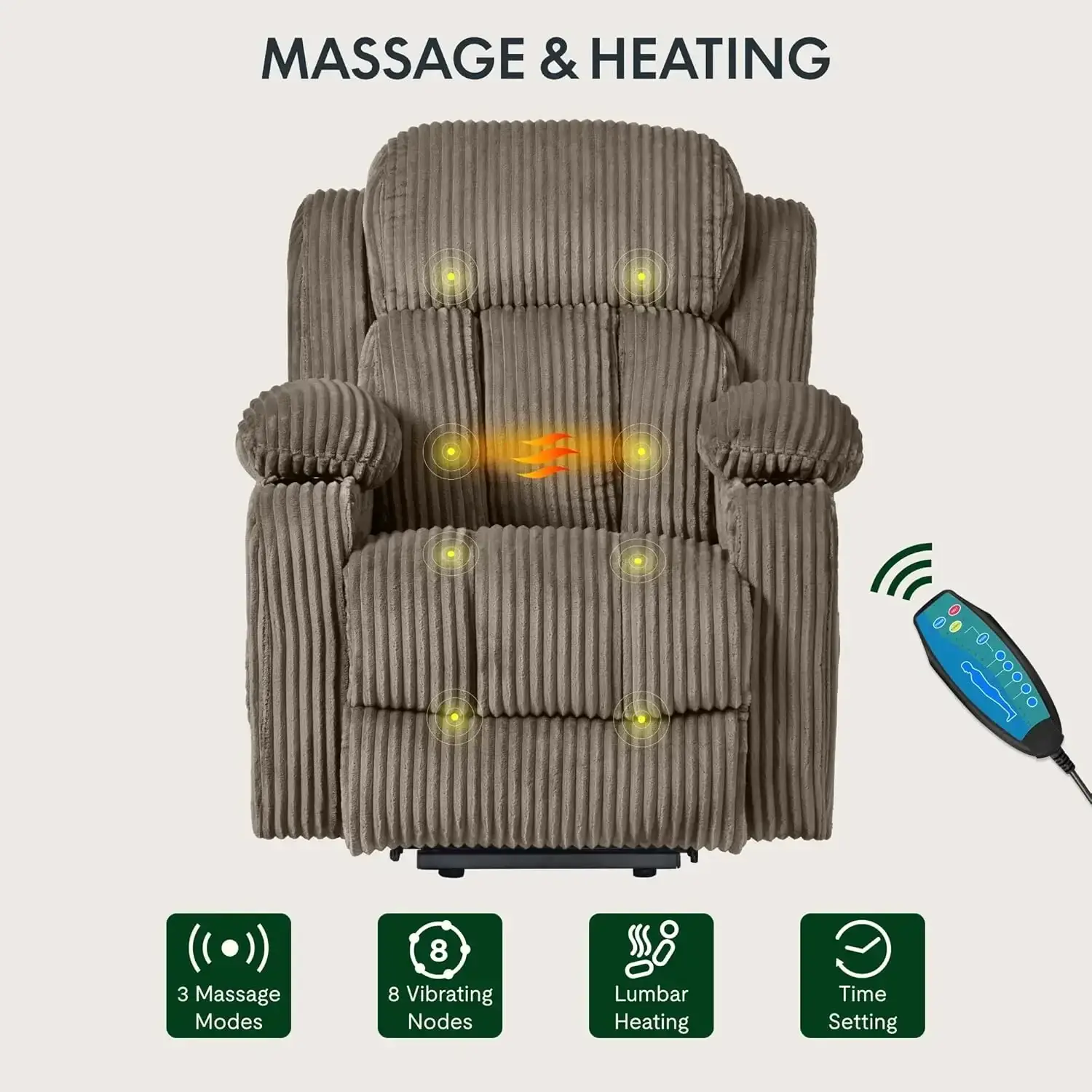 power lift chair with convenient side pockets for storage