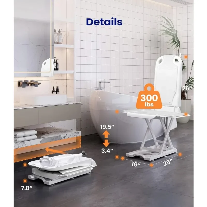 quick setup elderly bath lift assist device