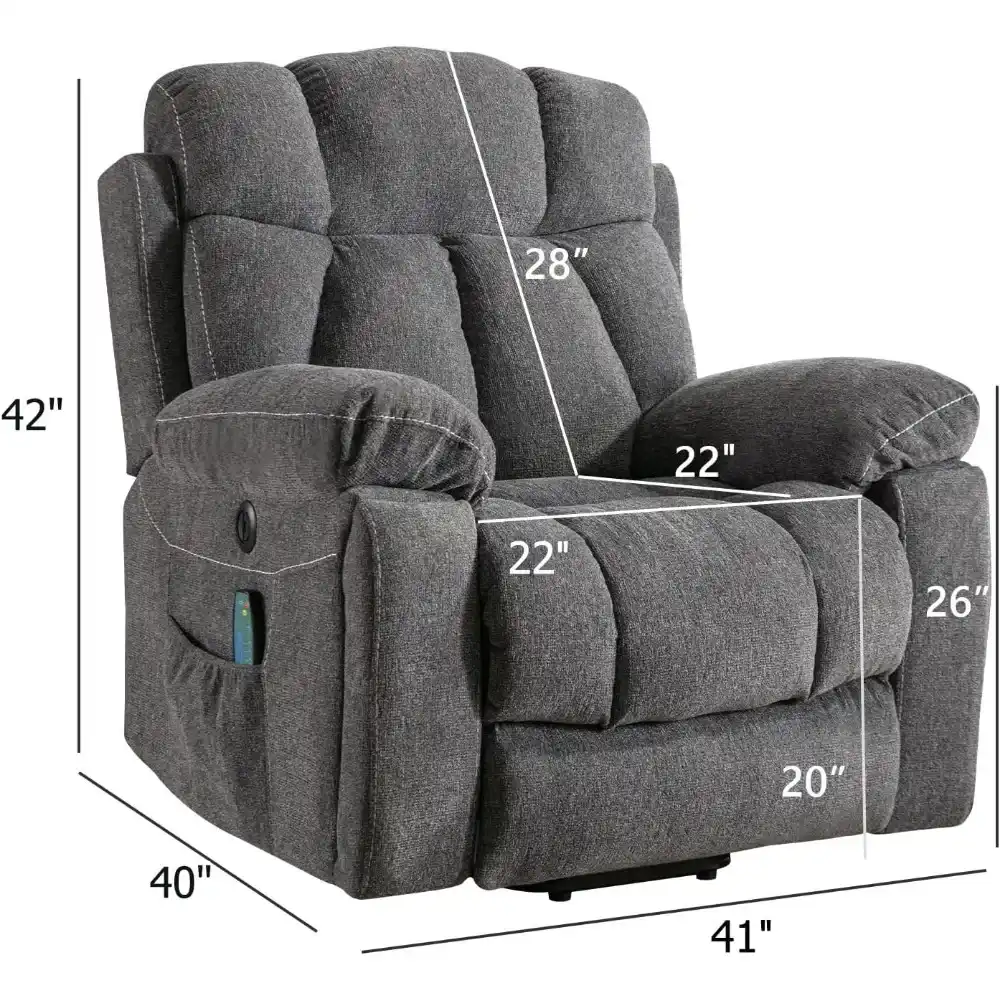 reclining chair with heat and massage for older adults