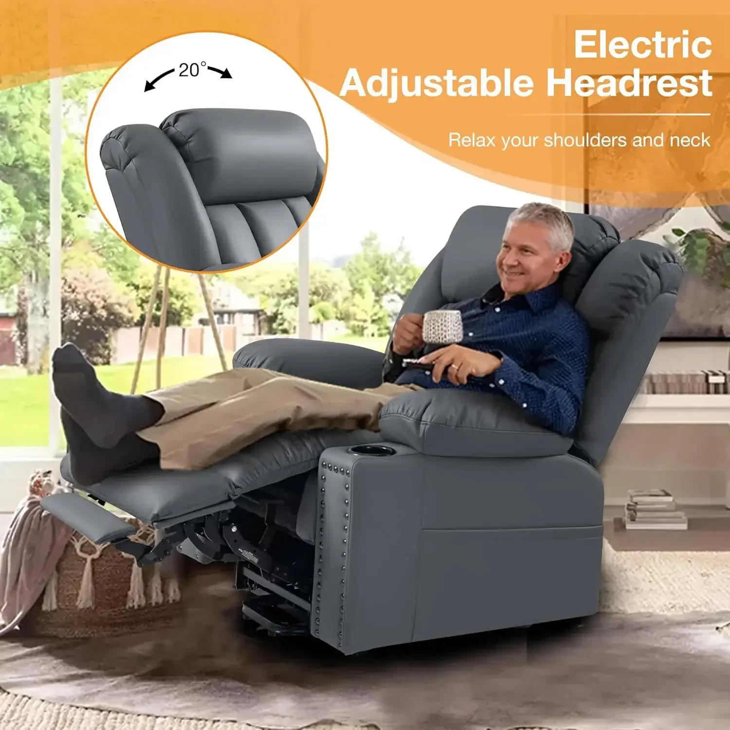 reclining chair with massage and heat therapy