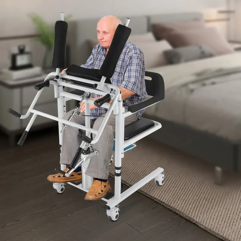 senior friendly transfer wheelchair with detachable potty