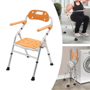 shower stool with back support for extra comfort