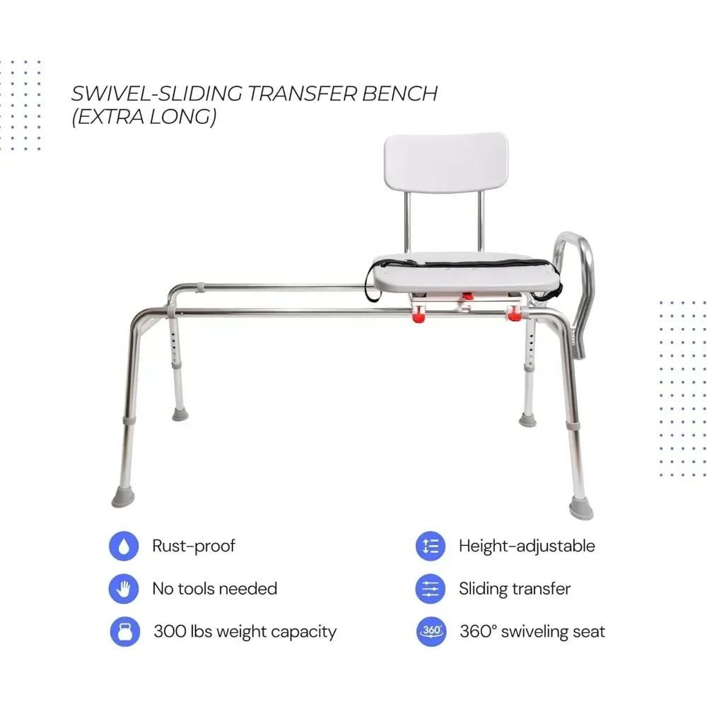 sliding swivel bath chair for elderly safety