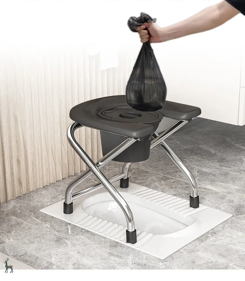 sturdy stainless steel u stool for elderly support