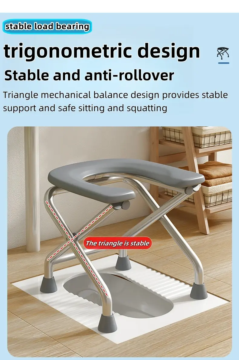 sturdy toilet stool designed for senior support